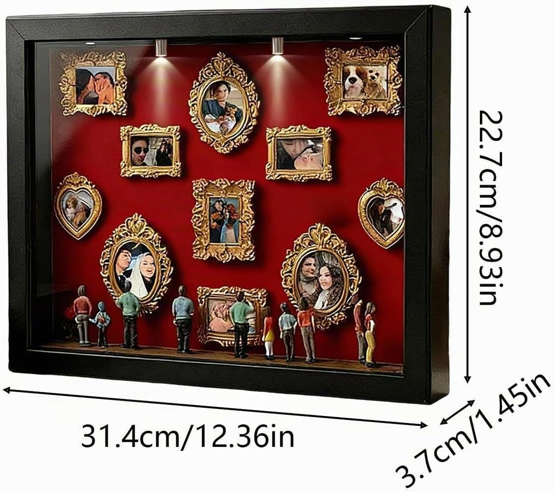 Museums Schaukasten Bastelset, Miniatur Erinnerungsstück Aufbewahrung, Fotospeicher Bilderrahmens Mi