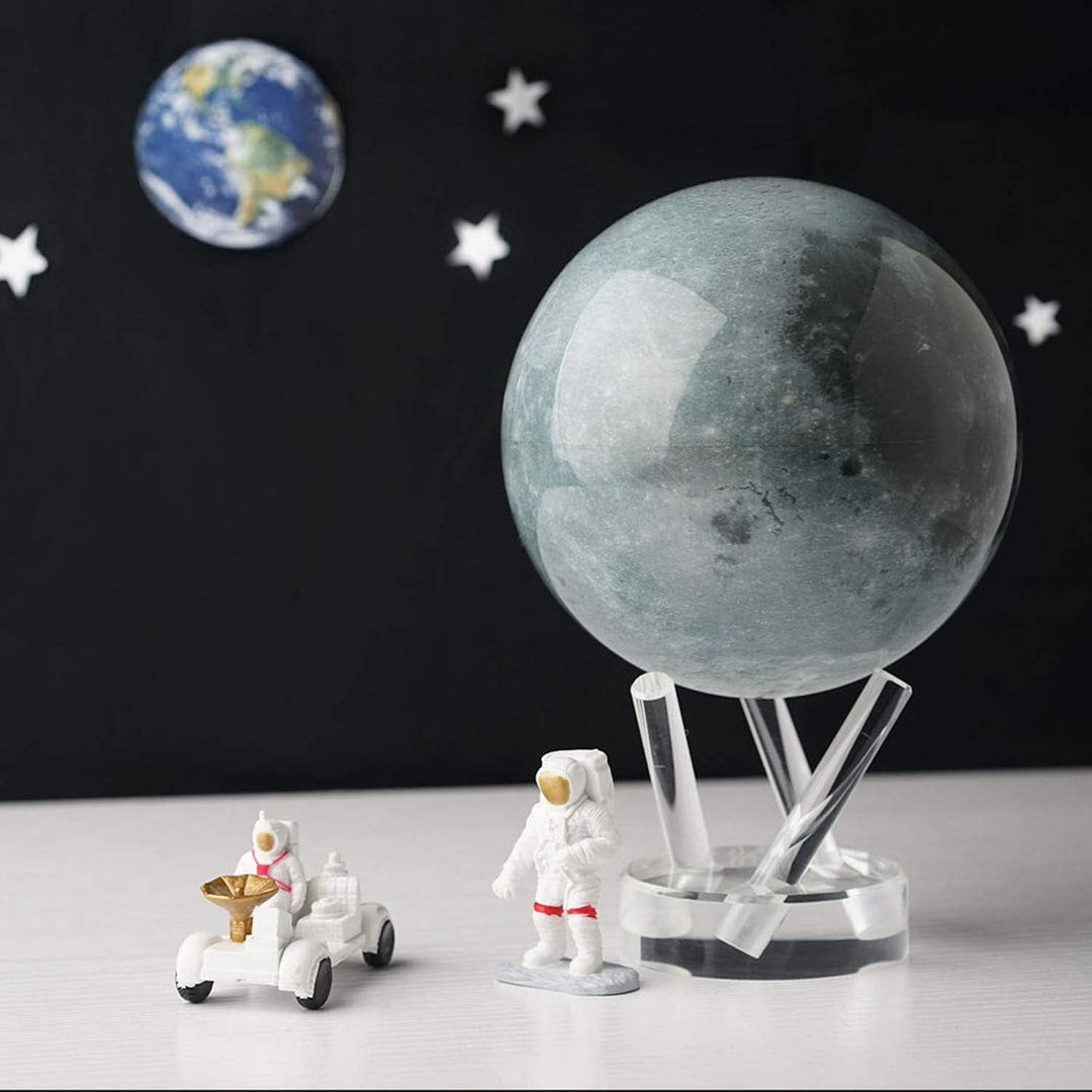 MOVA Globus Weltraumserie Mond 6" mit Sockel, solarbetriebener rotierender Globus, einzigartiges Ges
