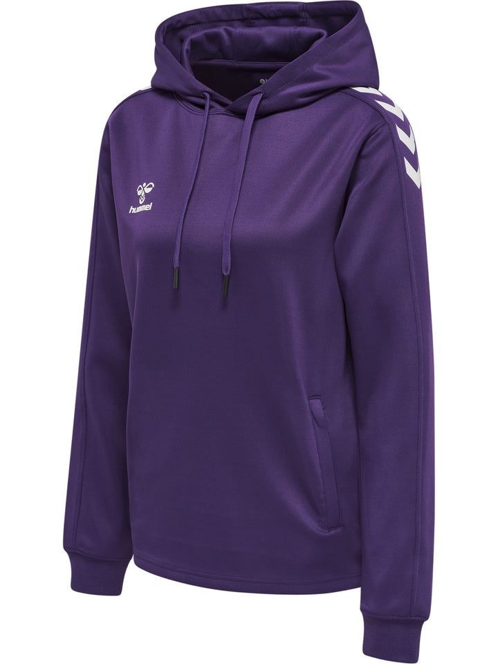 hummel Damen Hmlcore Xk Poly Sweat Hoodie Woman Sweatshirt XS Acai/White, XS Acai/White