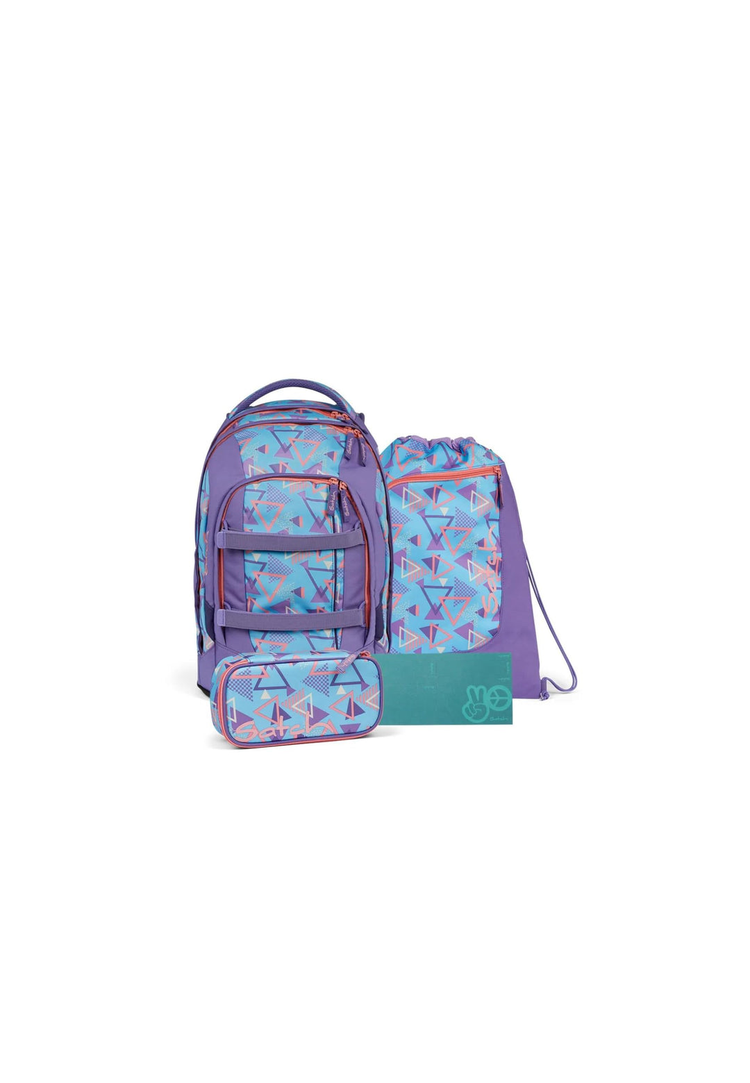 Satch Pack Bundle ab 5. Klasse ergonomisch 4-teilig 30L Stauraum standfest Organisationstalent 80s D