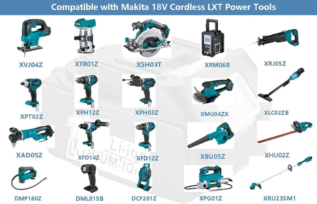 18V 5.0Ah Ersatzakku BL1850B für Makita 18 Volt LXT mit Leistungsanzeige Power Tool Akku BL1860B BL1