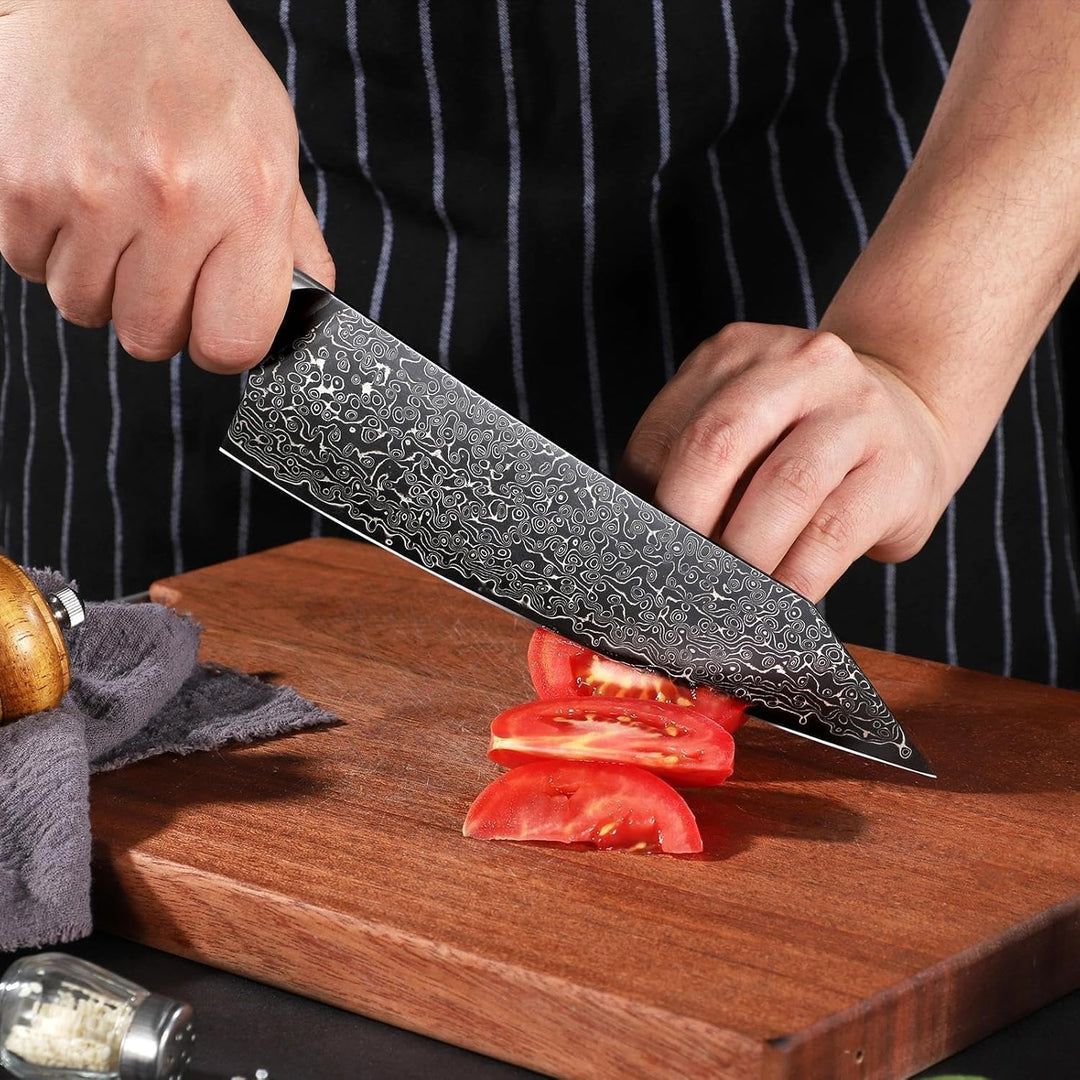 Freelander Kiritsuke Messer VG10 Küchenmesser, Scharfes Japanisches Profi Kochmesser mit Ergonomisch