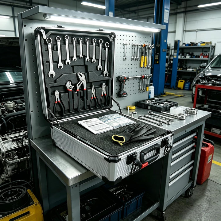 STEINWEG Aluminium Werkzeugkoffer Gefüllt 1400-tlg Werkzeug Set, Profi Werkzeugkoffer befüllt mit Sc