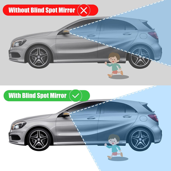 Spiegelglas Ersatz für Mercedes-Benz A B C E S-Class W176 W246 W204 W212 A207 C207 C216, Toter-Winke