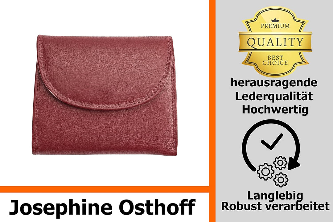 Josephine Osthoff Geldbörse Damen Leder Gross Portemonnaie KleinGeldbörse Herren Kreditkartenetui Mü