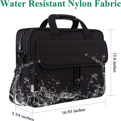 Taygeer Laptoptasche 17 Zoll, Grosse Aktentasche Laptop Schultertasche Wasserdicht Notebooktasche Bu