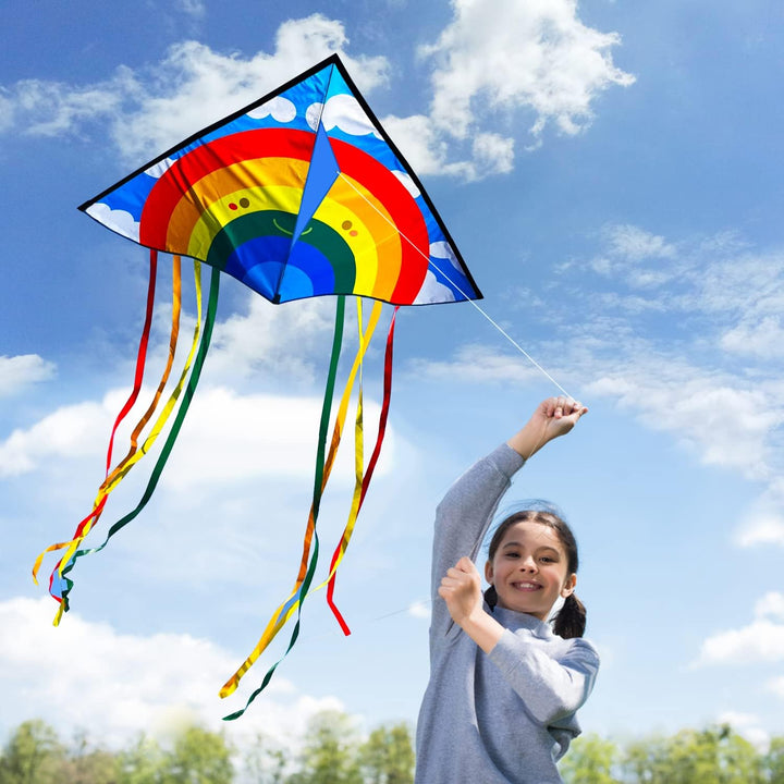HONBO Children's Kite Large Delta Kites for Children and Adults for Beach Trip Outdoor Games, Perfec