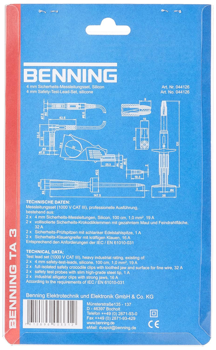 BENNING TA 3 Elektrowerkzeuge, rot/schwarz