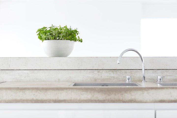 ECOPOTS Pflanzschale Blumentopf Brüssel Weiss - Durchmesser Ø 35 cm rund gross - Pflanzentopf aus Re