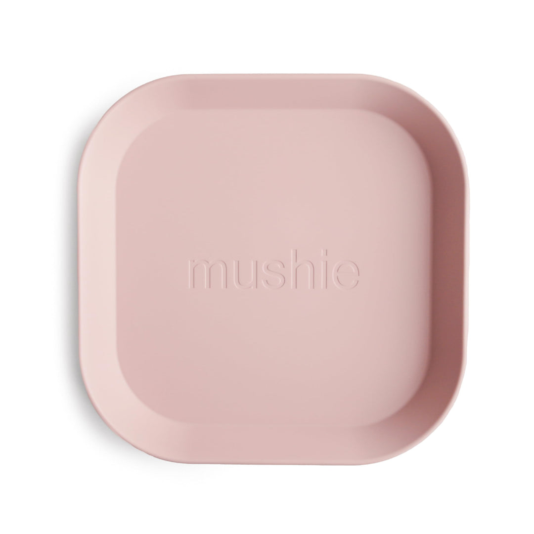 Mushie Quadratische Geschirrteller für Kinder | 2er-Set | wiederverwendbar BPA-frei | spülmaschinenf