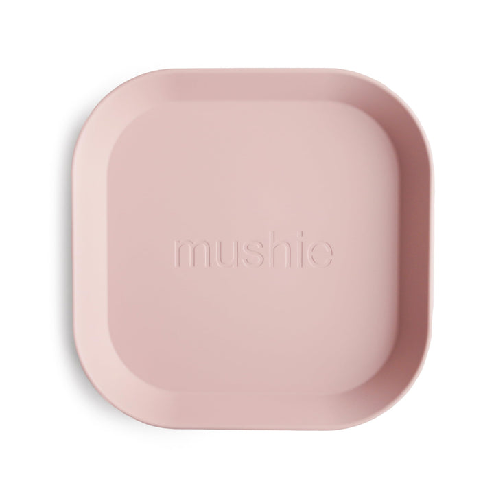 Mushie Quadratische Geschirrteller für Kinder | 2er-Set | wiederverwendbar BPA-frei | spülmaschinenf