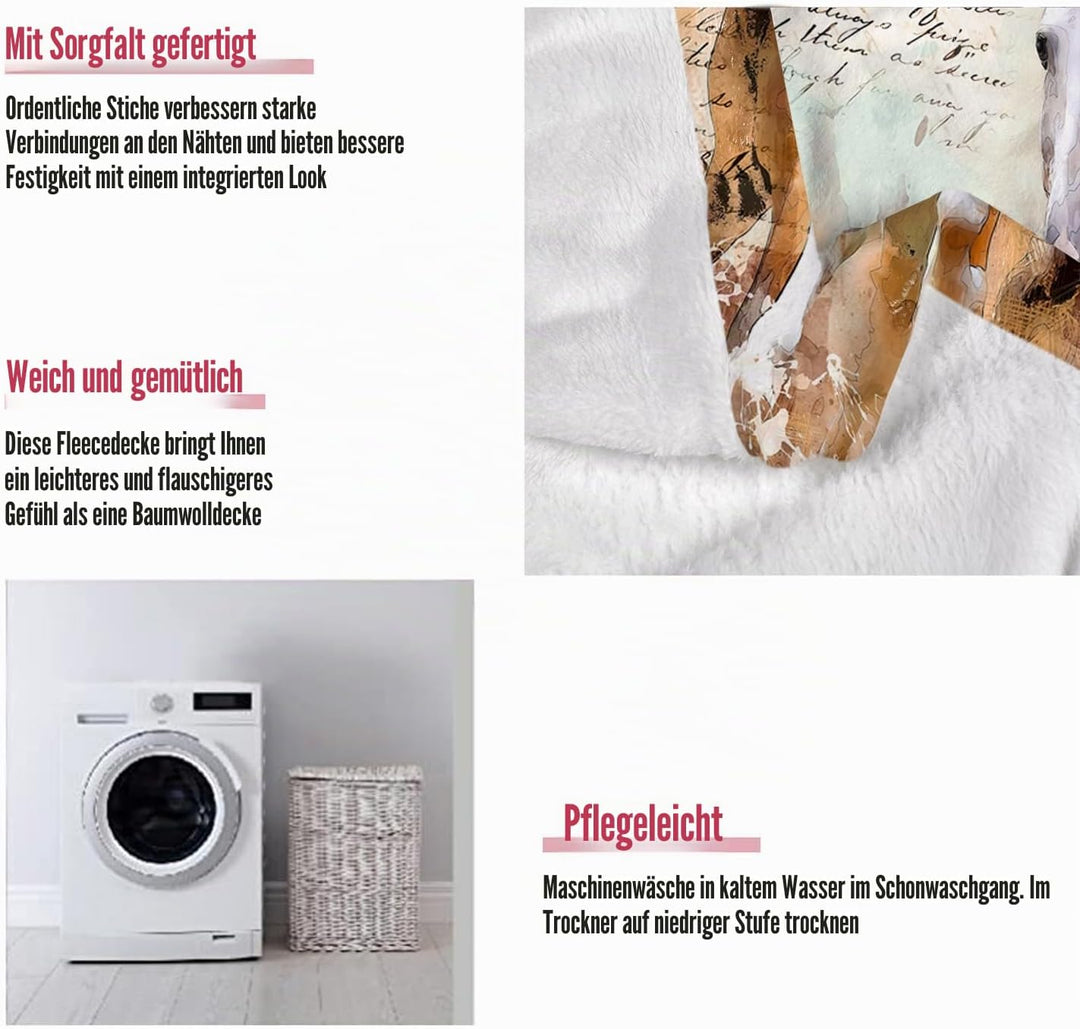 YISUMEI Kuscheldecke Abstraktes Traumfänger Pferd Decke Flauschige Weich Fleecedecke für Sofa Bett 1