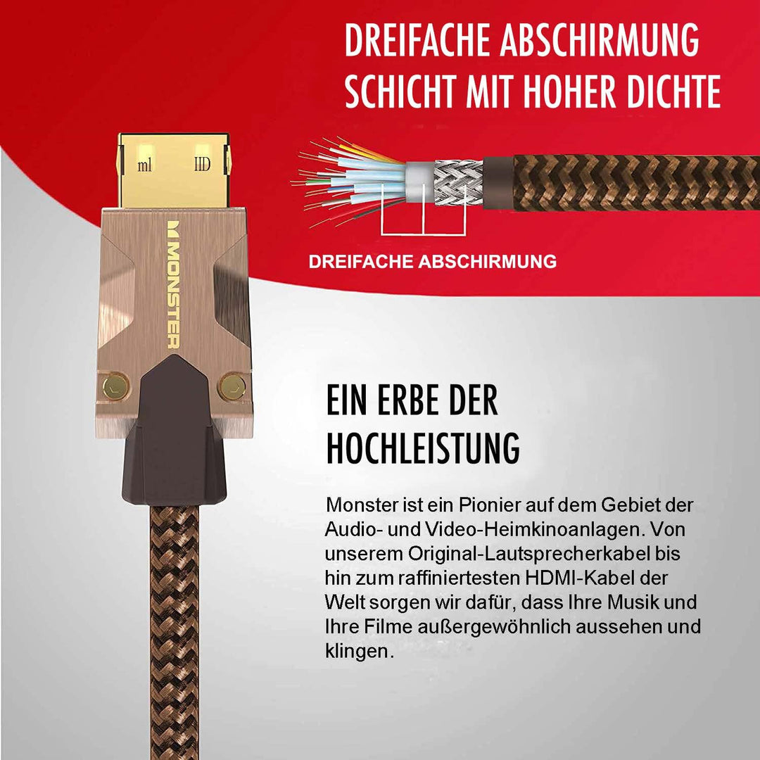 Monster HDMI-Kabel MSeries M2000 UHD 4K HDR10+ 25Gbps 1,5m, 1,5m