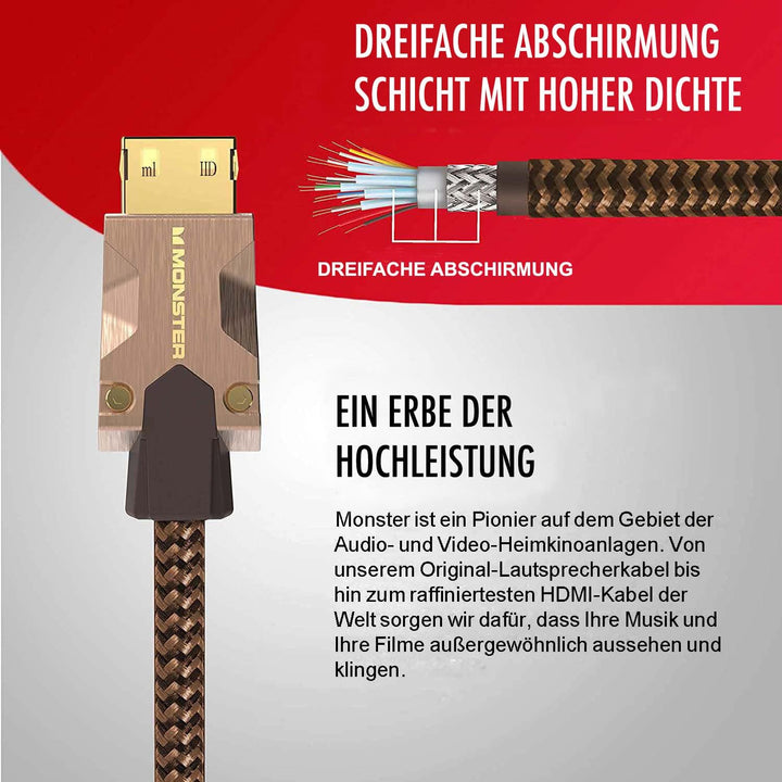 Monster HDMI-Kabel MSeries M2000 UHD 4K HDR10+ 25Gbps 1,5m, 1,5m