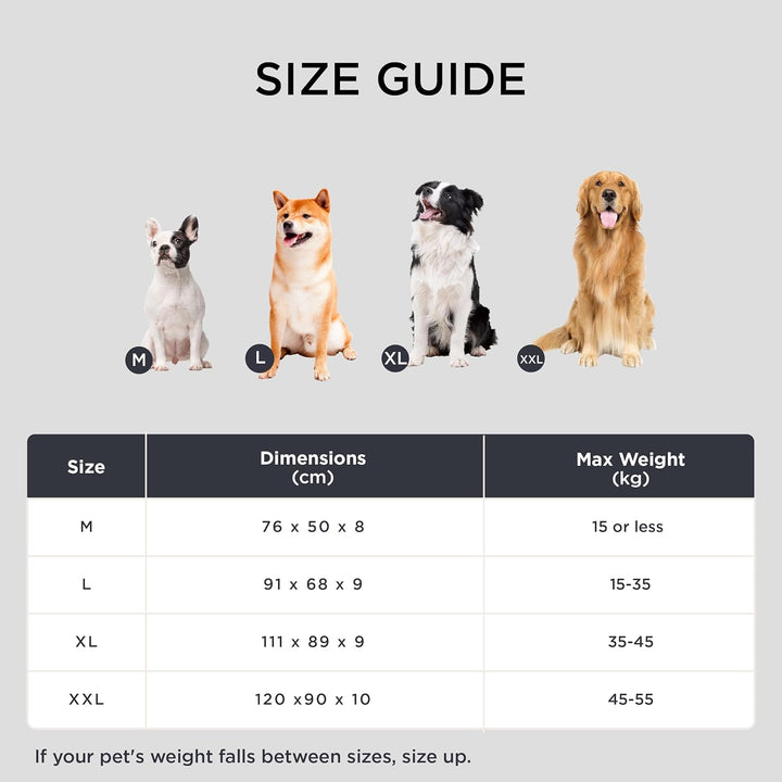 BEDSURE Hundekissen Grosse Hunde waschbar - 91x68cm hundematratze wasserdicht L für grosse, mittelgr