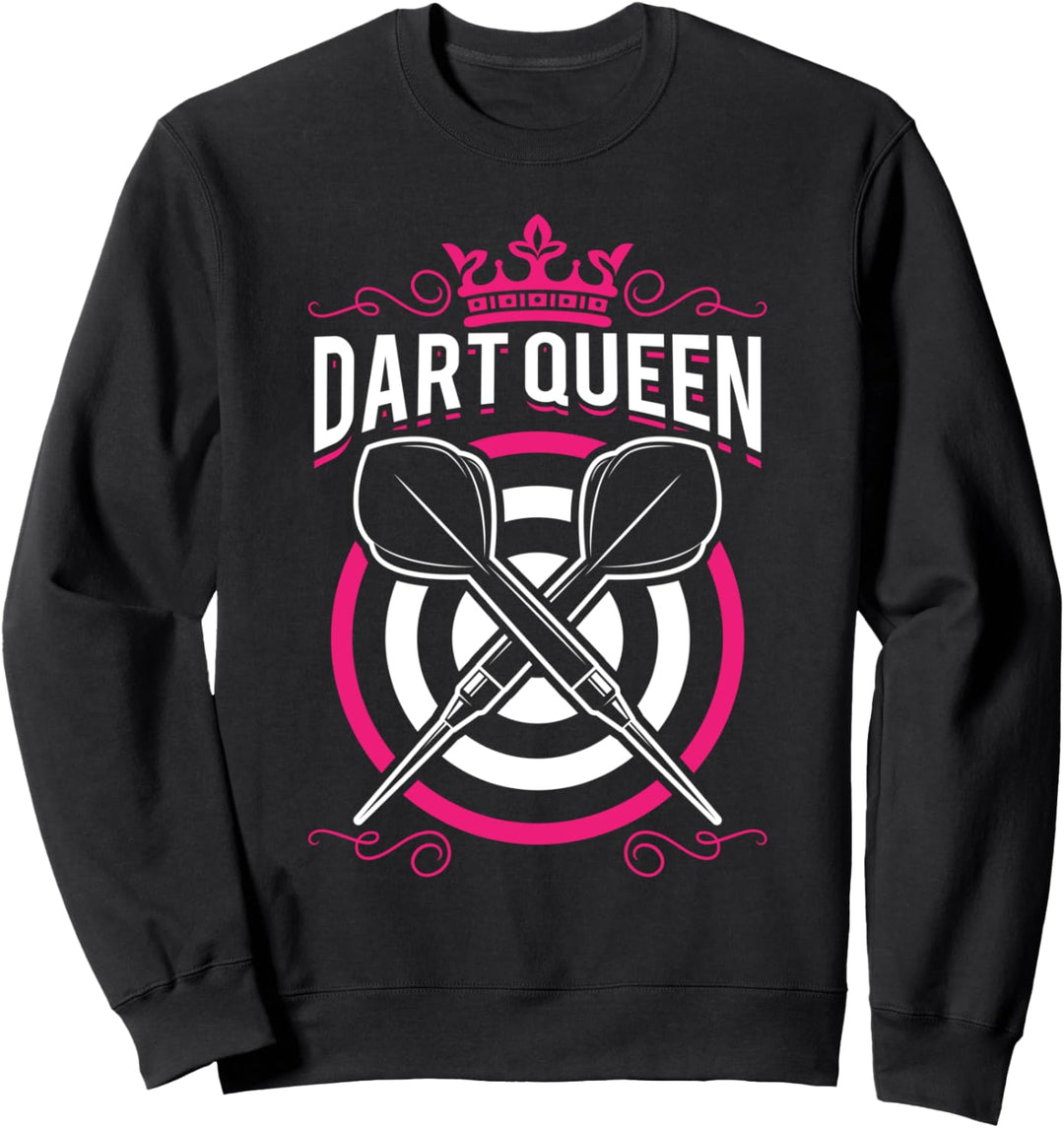 Dart Queen Darts Pfeil Dartscheibe Mädchen Sweatshirt