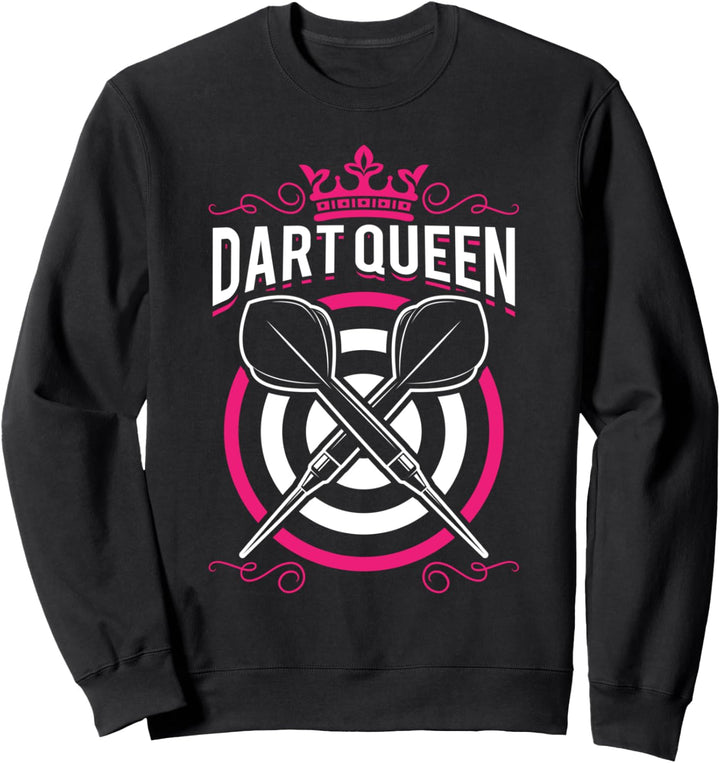 Dart Queen Darts Pfeil Dartscheibe Mädchen Sweatshirt