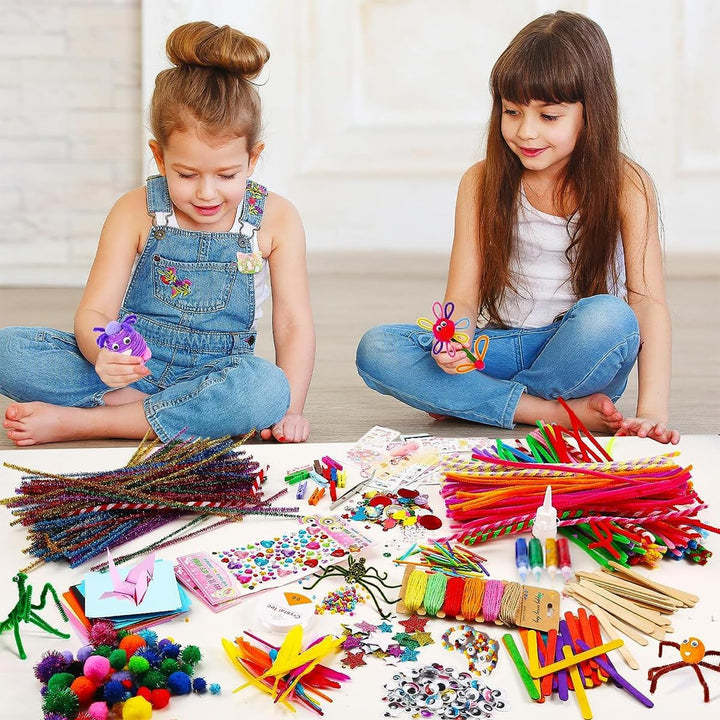 Gutenguy Bastelset Kinder, 3000+Pcs Bastelkoffer Bastelbedarf Material Set, Grosse Bastelbox Geschen