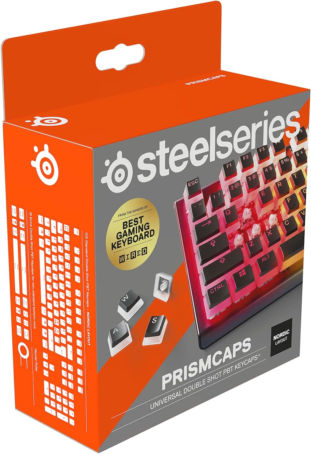 SteelSeries PrismCaps – Double-Shot-Tastenset mit „Pudding“-Optik – Kompatibilität mit allen gängige
