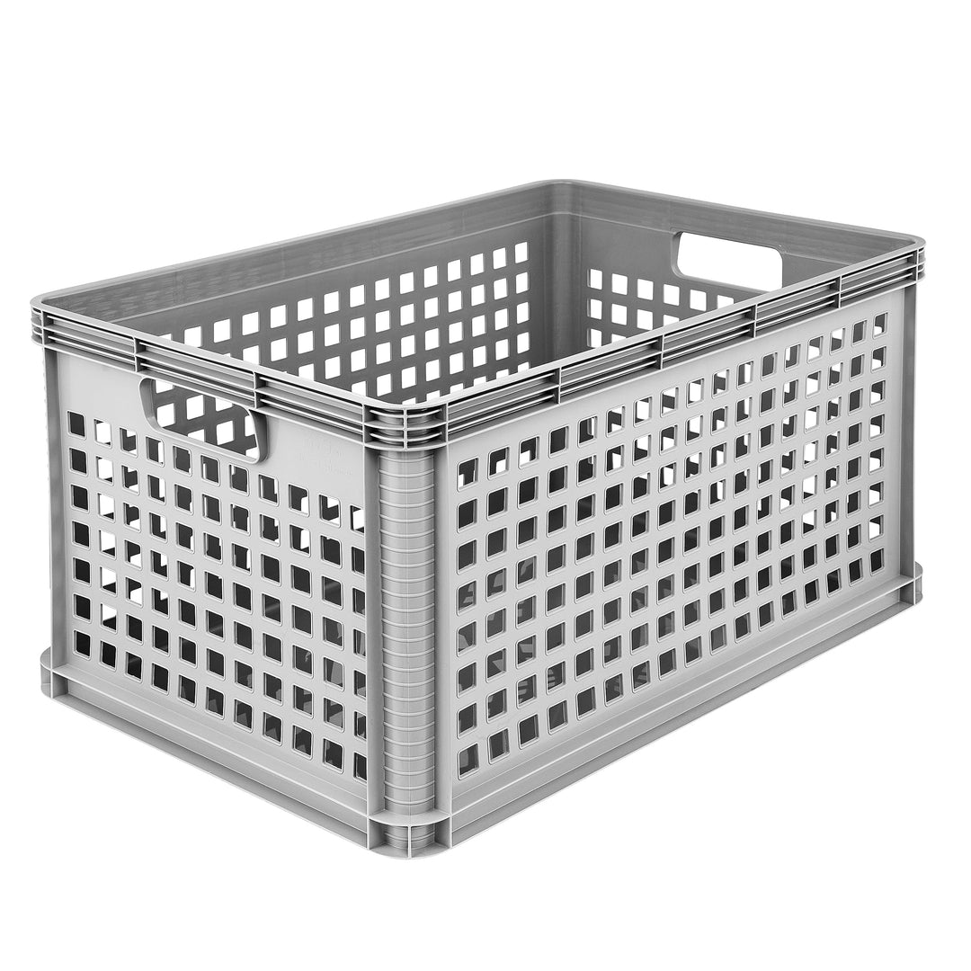 keeeper Transportkorb, Stapelbar, Polypropylen, 64 l, Robert, Nordic Grey Nordic Grey 64 L, Nordic G