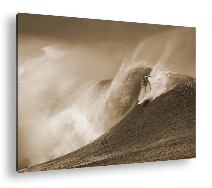 deyoli Surf Aktion Format: 60x40 cm Effekt: Sepia als Leinwandbild, Motiv fertig gerahmt auf Echthol
