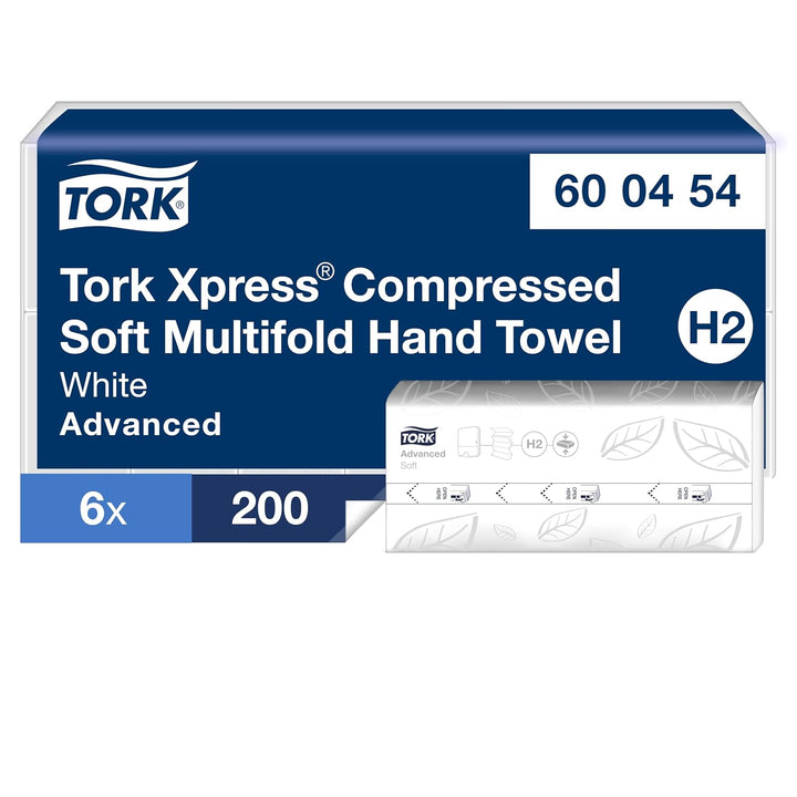 Tork Xpress komprimierte weiche Multifold-Papierhandtücher Weiss H2, Advanced, 2‑lagig, M‑Falz, saug