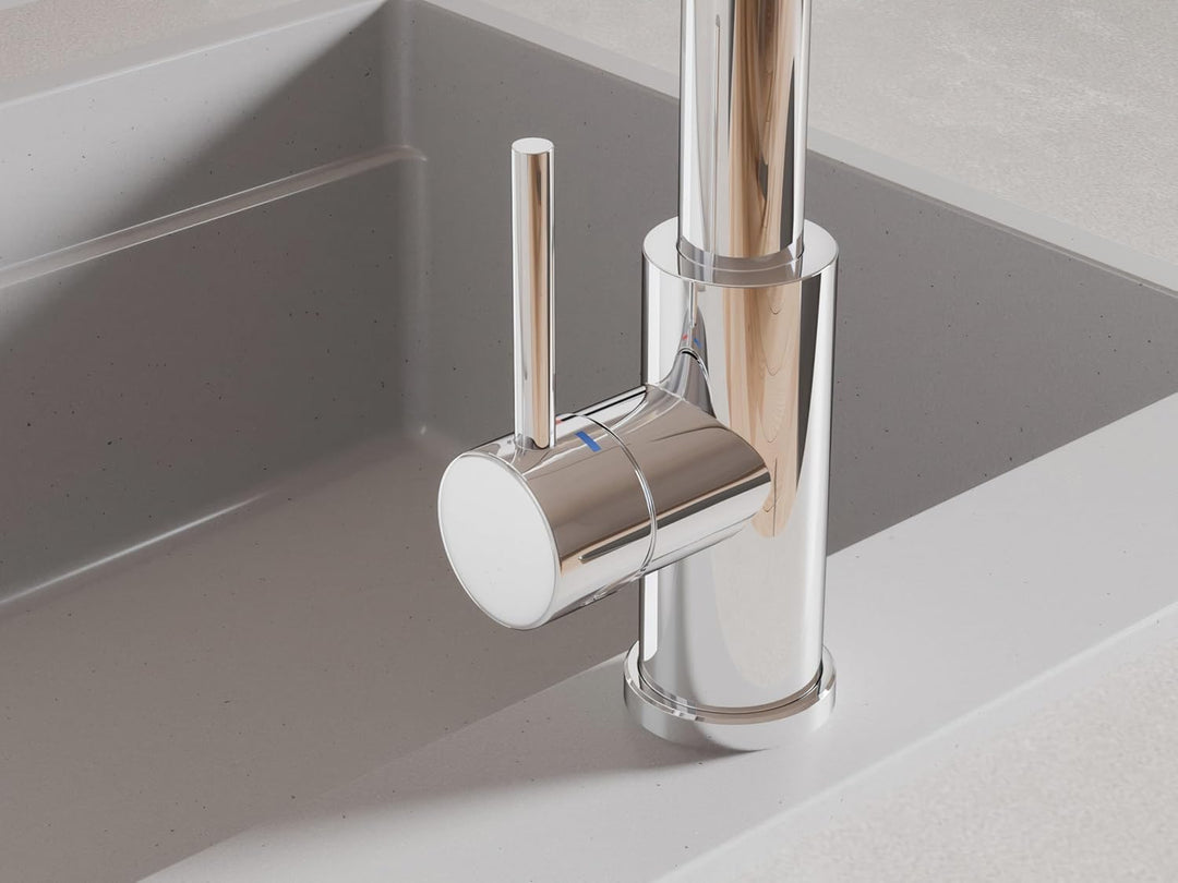 Küchenarmatur mit ausziehbarer Brause und 2 Strahlarten Primagran 9010 Chrom, Chrom