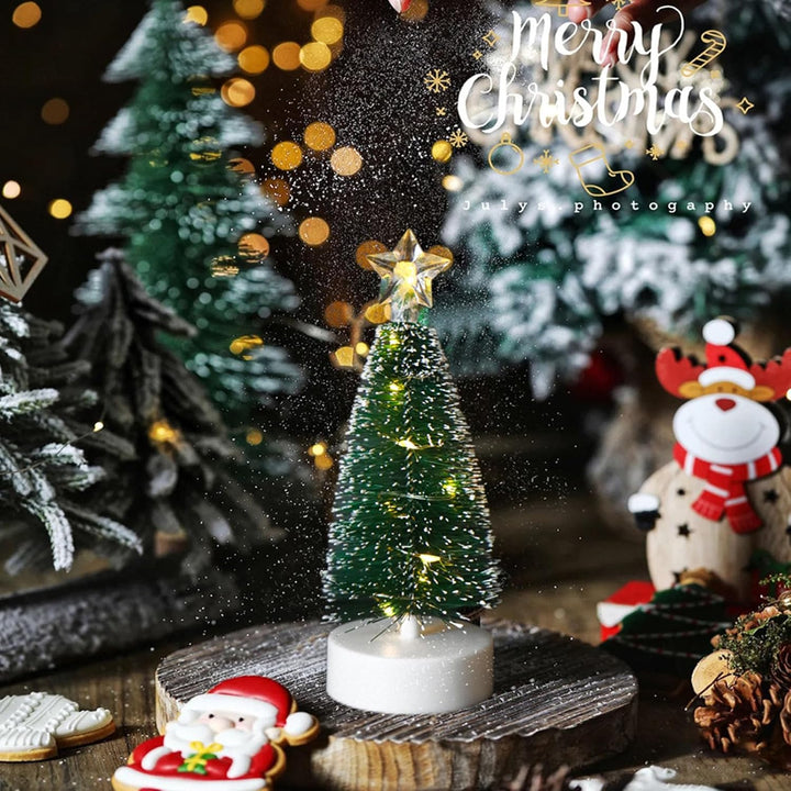 3 Stück LED Mini Weihnachtsbaum,Tannenbaum Künstlich Klein,Bunte Lichter Weihnachtsbaum,Mini Weihnac