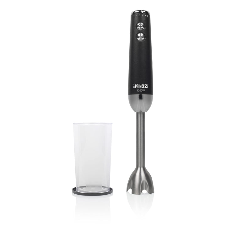 Princess Stabmixer - 1200 W - Edelstahlklingen - Einstellbare Geschwindigkeit & Turbofunktion – Mess
