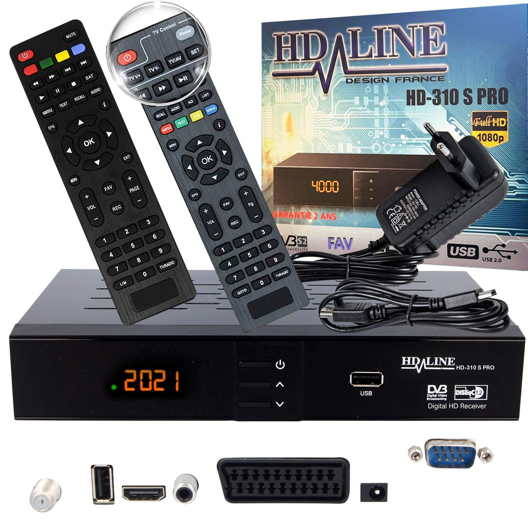 hd-line 310S PRO Receiver Satellit HD Digitaler Satelliten Receiver HDMI DVB S2 Receiver für Sat HD