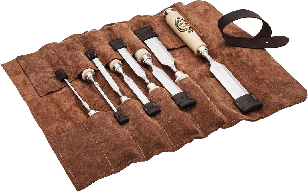 KIRSCHEN Stechbeitelsatz – Stechbeitel Set bestehend aus 8 Stechbeiteln (4, 6, 10, 12, 16, 20, 26, 3