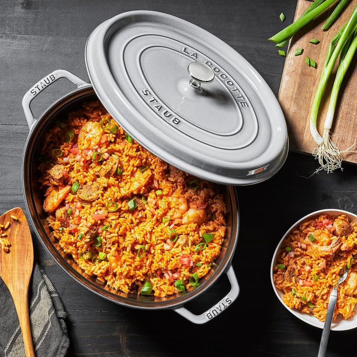 STAUB Cocotte, Gusseisen Bräter mit Deckel, 37 cm, 8 L, Oval, Alle Herdarten inkl Induktion, Made in