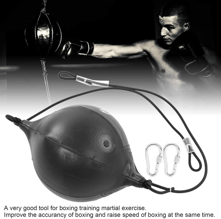 Dilwe Double-End-Ball aus PU-Leder Lochkugel mit elastischen Bändern Aufblasbare Box-PU-Birne Muay T