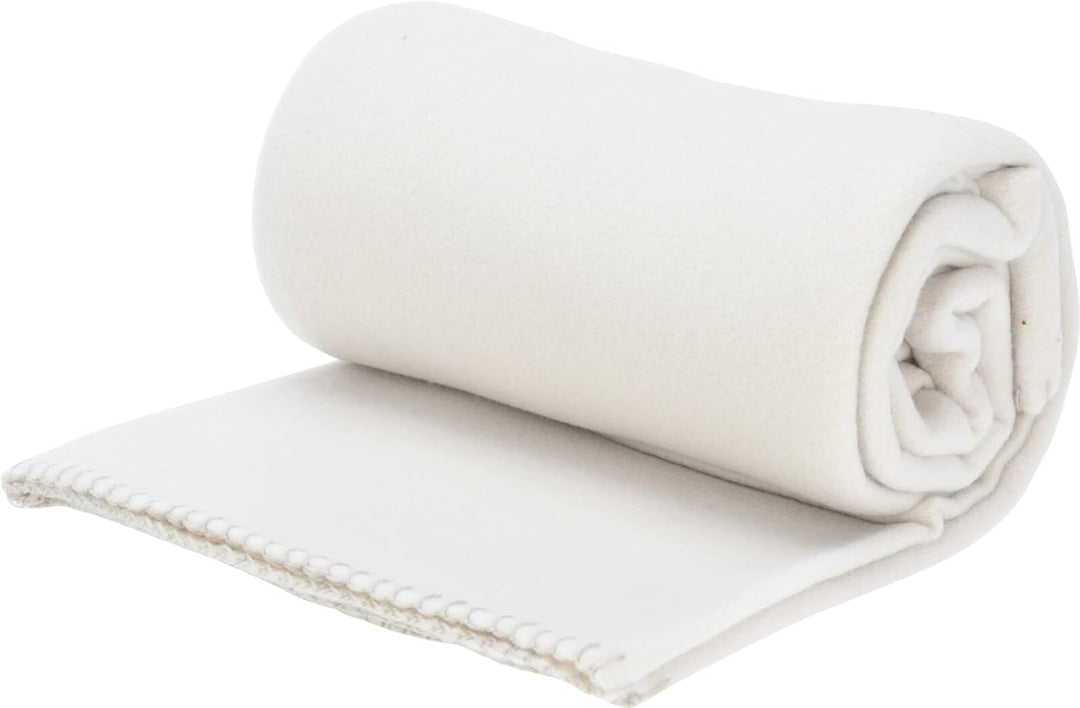 MIJOMA 2er Pack Polar Fleecedecke mit Anti-Pilling und Kettelrand, 125x150 cm, ca. 330g, pflegeleich