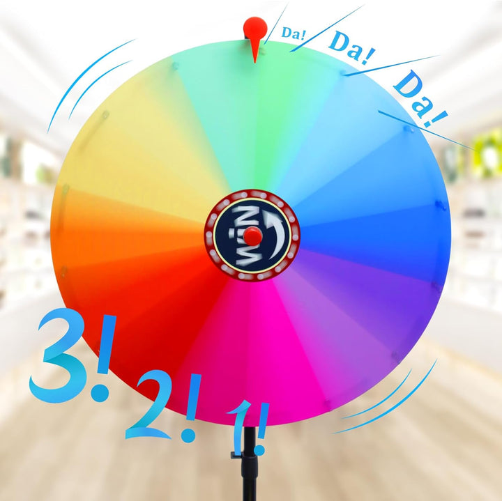 Glücksrad zum Drehen Gross Mehrzweck Höhenverstellbar 100cm-200cm Gluecksrad Gluecksrad 14 Farben Dr