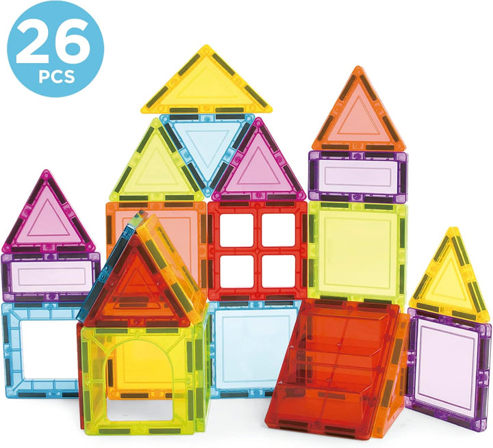 Educa - Magnetic | Magnetische Bausteine Kinder 26 Teile | 3D-Magnetbaukasten | STEM-Lernspielzeug |