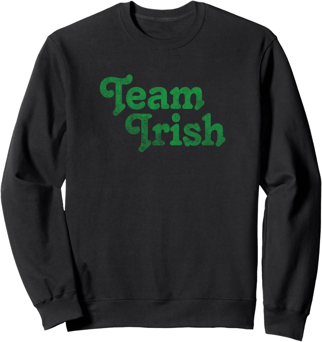 Fifth Sun Team Irish Distressed Green Text Sweatshirt