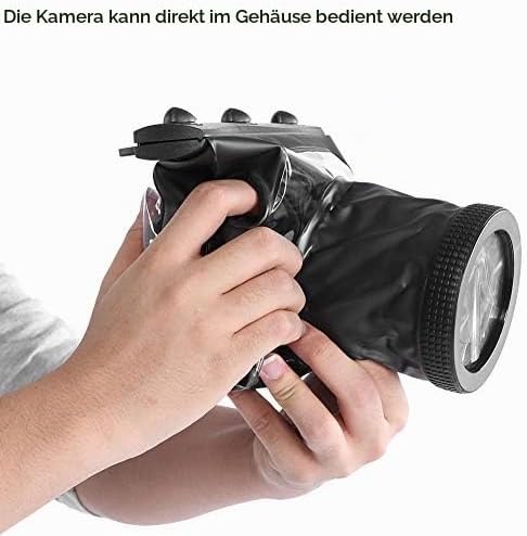 Sxhlseller Tragbare Universelle wasserdichte Unterwassertasche 20M für Canon Nikon DSLR-Kameras(schw