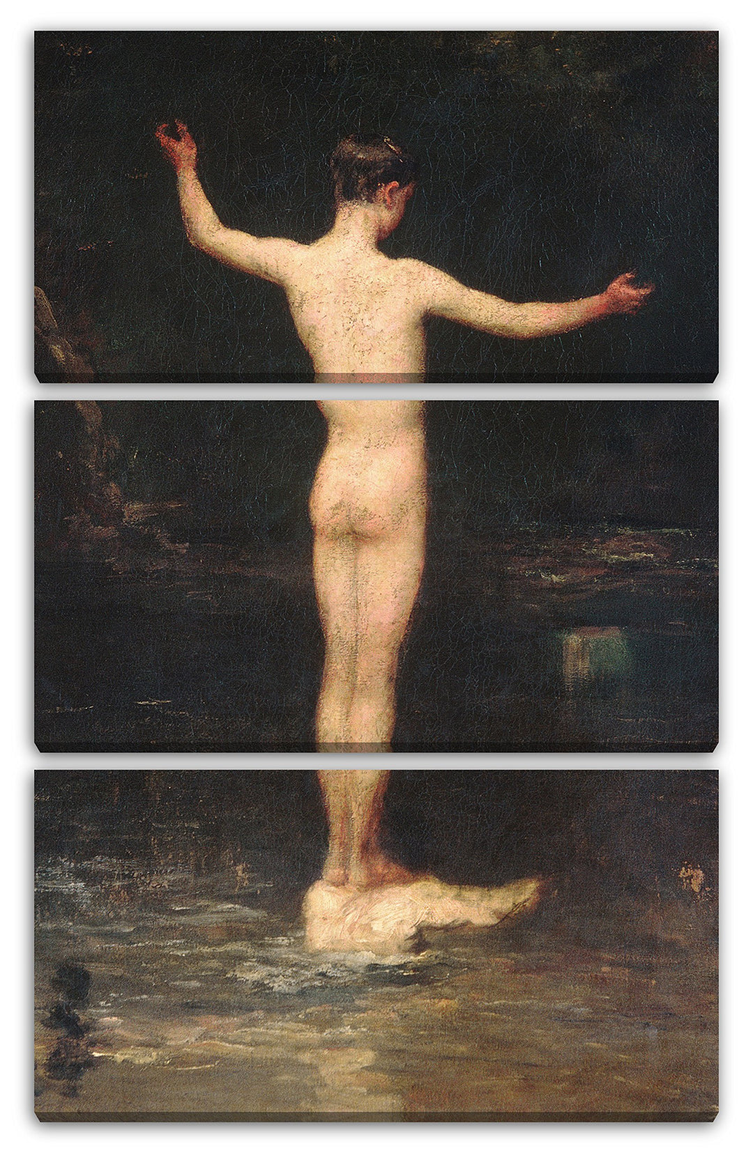 Printed Paintings Leinwand 3-teilig(80x120cm): William Morris Jagd - Die Badenden 80x120 cm (3-teili