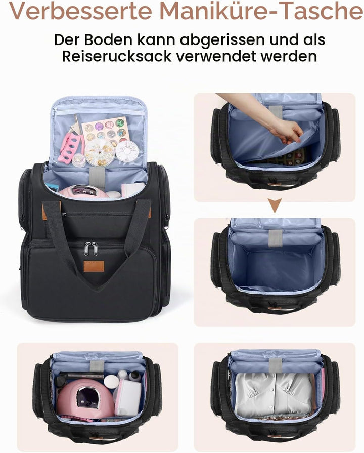 Deciniee Nagellack Aufbewahrung Tasche: Gross Nagellack Organizer Tasche für 84 Flaschen Nagellack u
