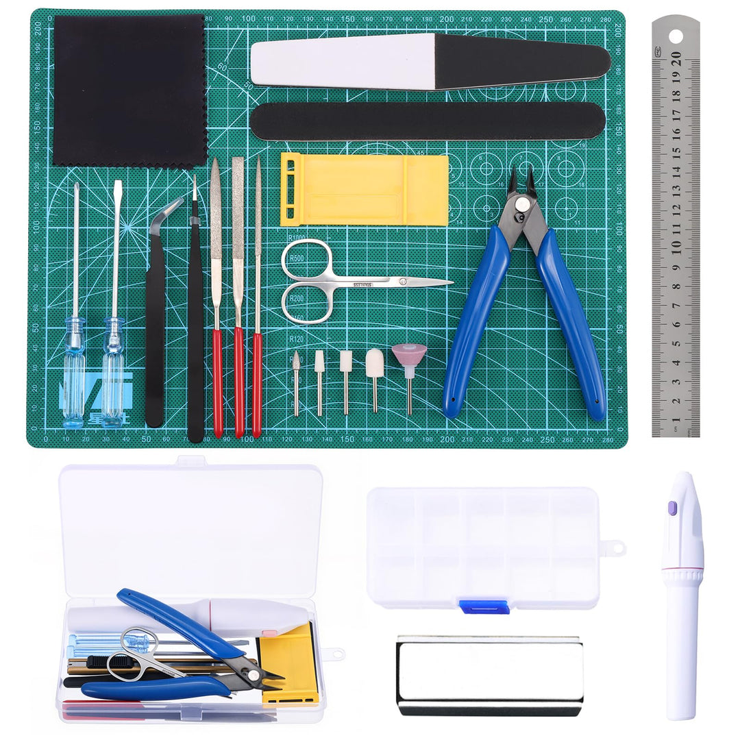 Habwea 26 STÜCKE Modellbau Werkzeug Set, Gundam Modellbausatz Modellbauwerkzeuge für Architektur Mod