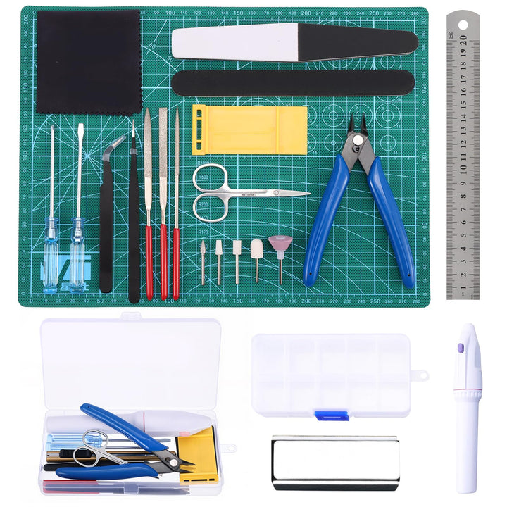 Habwea 26 STÜCKE Modellbau Werkzeug Set, Gundam Modellbausatz Modellbauwerkzeuge für Architektur Mod