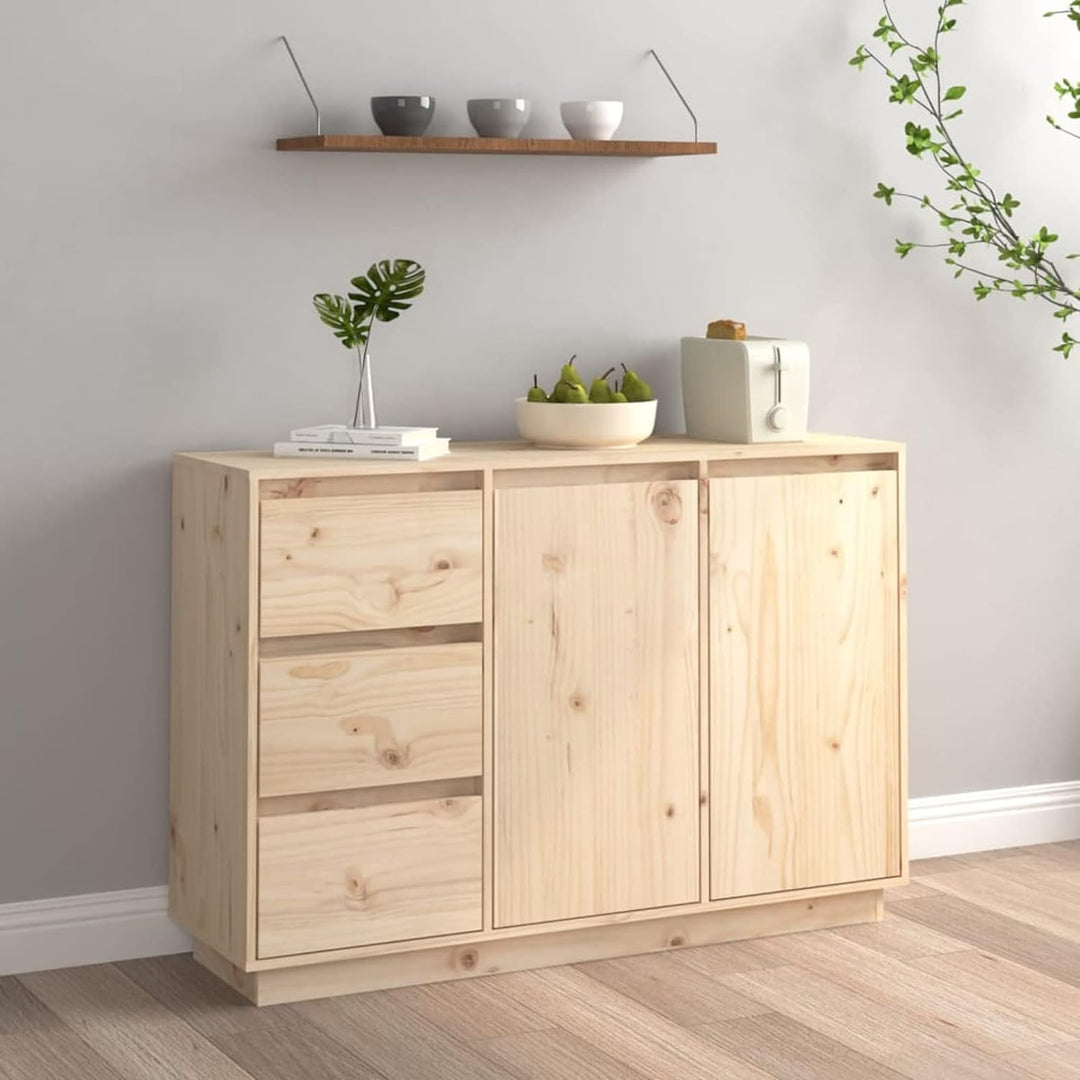 Gecheer Sideboard mit 2 Türen und 3 Schubladen Beistellschrank Flurschrank Kommode Standschrank Mehr