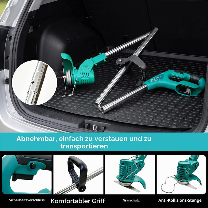 Akku-Rasenmäher für Makita, Kabelloser Rasenmäher mit 10 Messern, Elektrischer Multifunktions-Grass