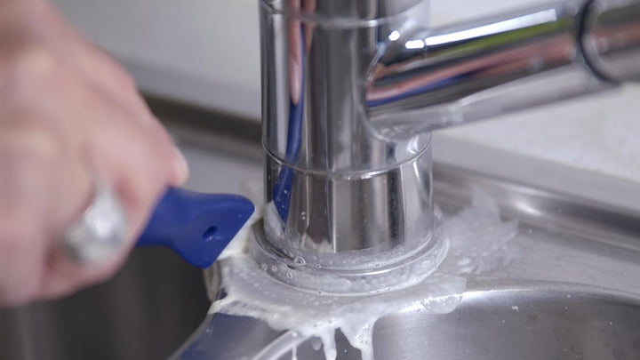 Reinigungsbürste Wanda für Waschbecken mit Zwei Pinseln | Waschbecken Reinigungsbürsten blau | für W