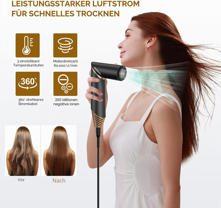 Hairstyler 5 in 1, Hair Styler Set, Airstyler 5 in 1, Haar Styler mit Automatischer Luft Lockenstab,