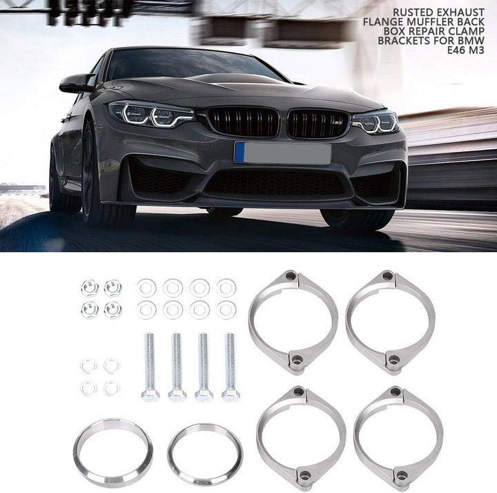 Verrostet auspuff flansch schalldämpfer zurück kasten reparatur klemmhalterungen fit für e46 m3