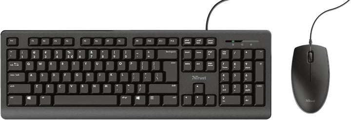 Trust Taro Kabelgebundene Tastatur und Maus Set - QWERTY UK-Layout, Tastatur in voller Grösse, ausla