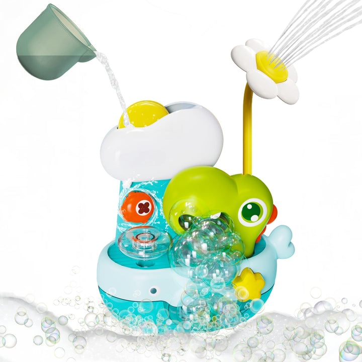 Schaum-Dinosaurier mit Babydusche, Badespielzeug mit Seifenblasen, Badewannenspielzeug, Baby-Wassers