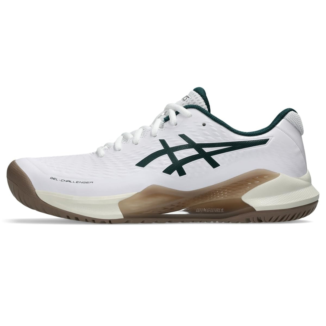 ASICS Damen Gel-Challenger 14 ClaySneaker 41.5 EU White Saxon Green, 41.5 EU White Saxon Green